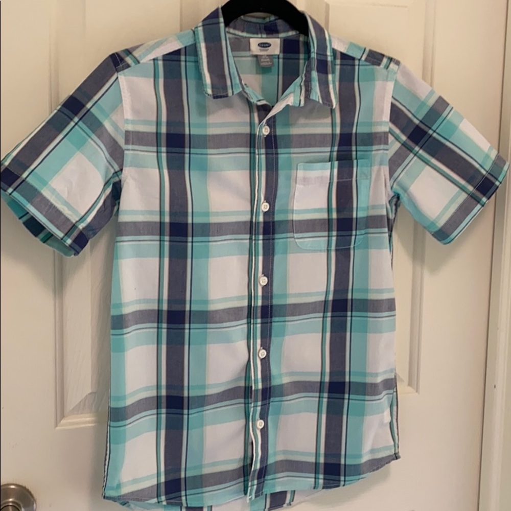 Old Navy Boys SS button-down cotton shirt; sz L